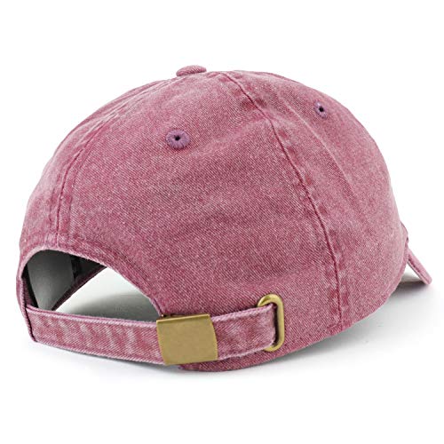 Trendy Apparel Shop Number 8 Patch Pigment Dyed Washed Baseball Cap