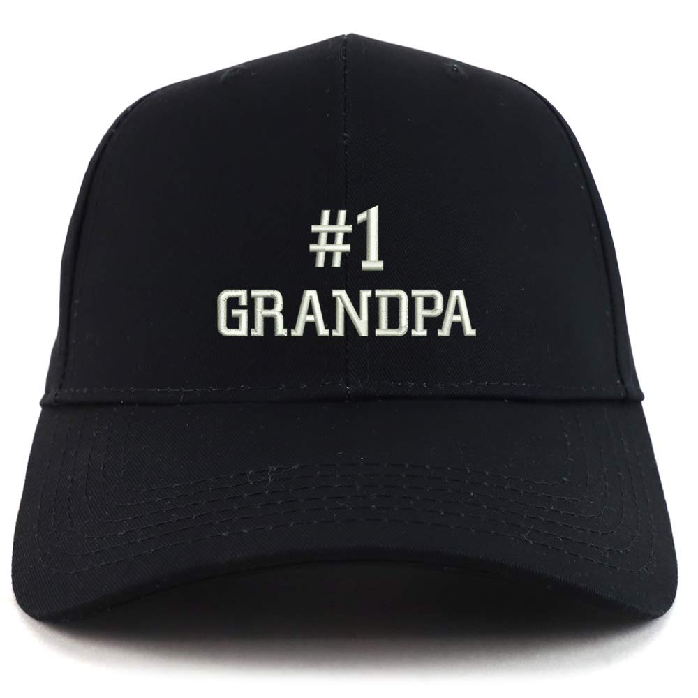 Trendy Apparel Shop Number 1 Grandpa Embroidered Sturctured Baseball Cap