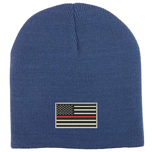 Trendy Apparel Shop USA TRL Flag Acrylic Winter Knit Skull Short Beanie