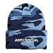 Trendy Apparel Shop Anti Social Embroidered Made in USA Camo Beanie