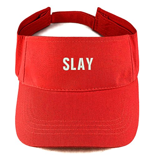 Trendy Apparel Shop Slay Embroidered 100% Cotton Adjustable Visor