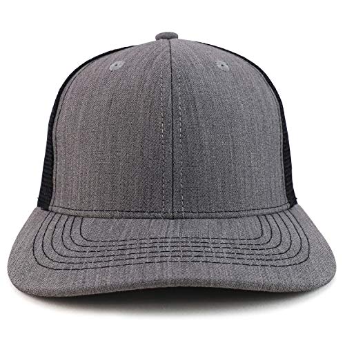 Trendy Apparel Shop Low Profile Two Tone Mesh Back Trucker Baseball Cap