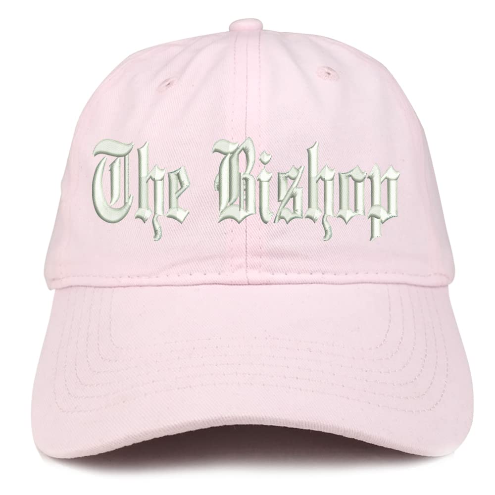 Trendy Apparel Shop The Bishop Old English Low Profile Soft Cotton Baseball Cap
