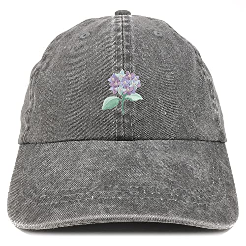 Trendy Apparel Shop Hydrangea Patch Pigment Dyed Washed Baseball Cap