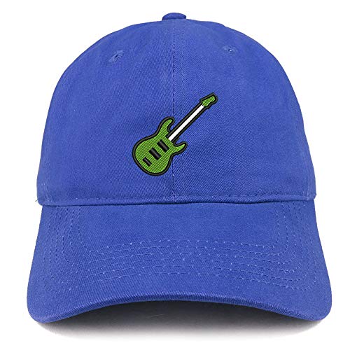 Trendy Apparel Shop Bass Guitar Embroidered Soft Crown Brushed Cotton Cap