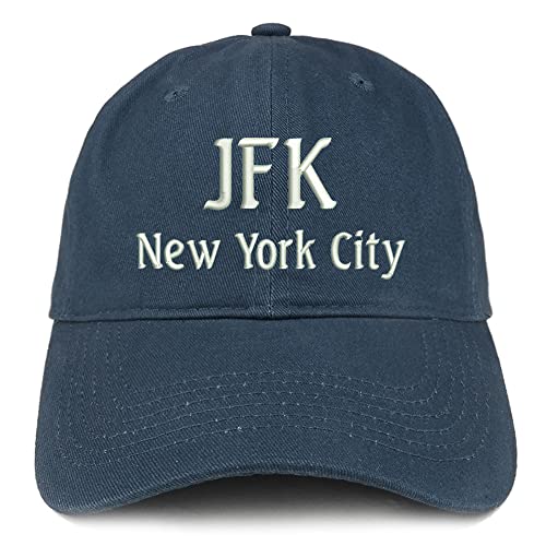 Trendy Apparel Shop JFK New York City Low Profile Soft Cotton Baseball Cap