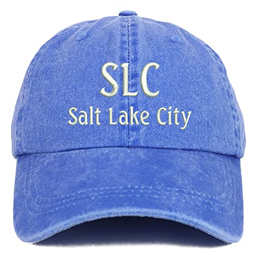 Trendy Apparel Shop SLC Salt Lake City Embroidered Pigment Dyed Washed Baseball Cap