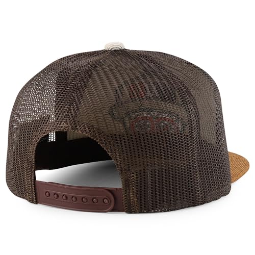 Trendy Apparel Shop Dia De Los Muerto Skull Embroidered Mesh Back Corduroy Cap