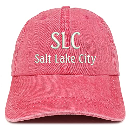 Trendy Apparel Shop SLC Salt Lake City Embroidered Pigment Dyed Washed Baseball Cap