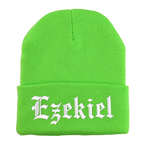 Trendy Apparel Shop Ezekiel Old English Embroidered Long Cuff Beanie