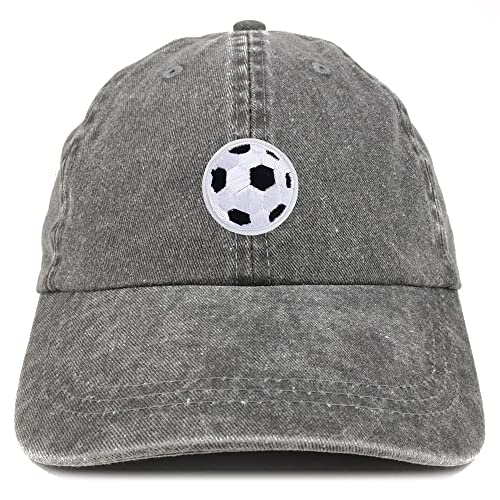 Trendy Apparel Shop Soccer Ball Patch Pigment Dyed Washed Soccer Ball Cap
