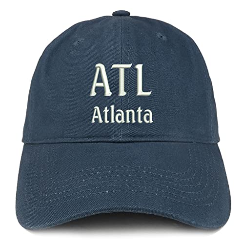 Trendy Apparel Shop ATL Atlanta Low Profile Soft Cotton Baseball Cap