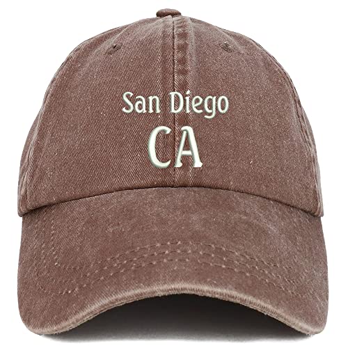 Trendy Apparel Shop San Diego CA Embroidered Pigment Dyed Washed Baseball Cap