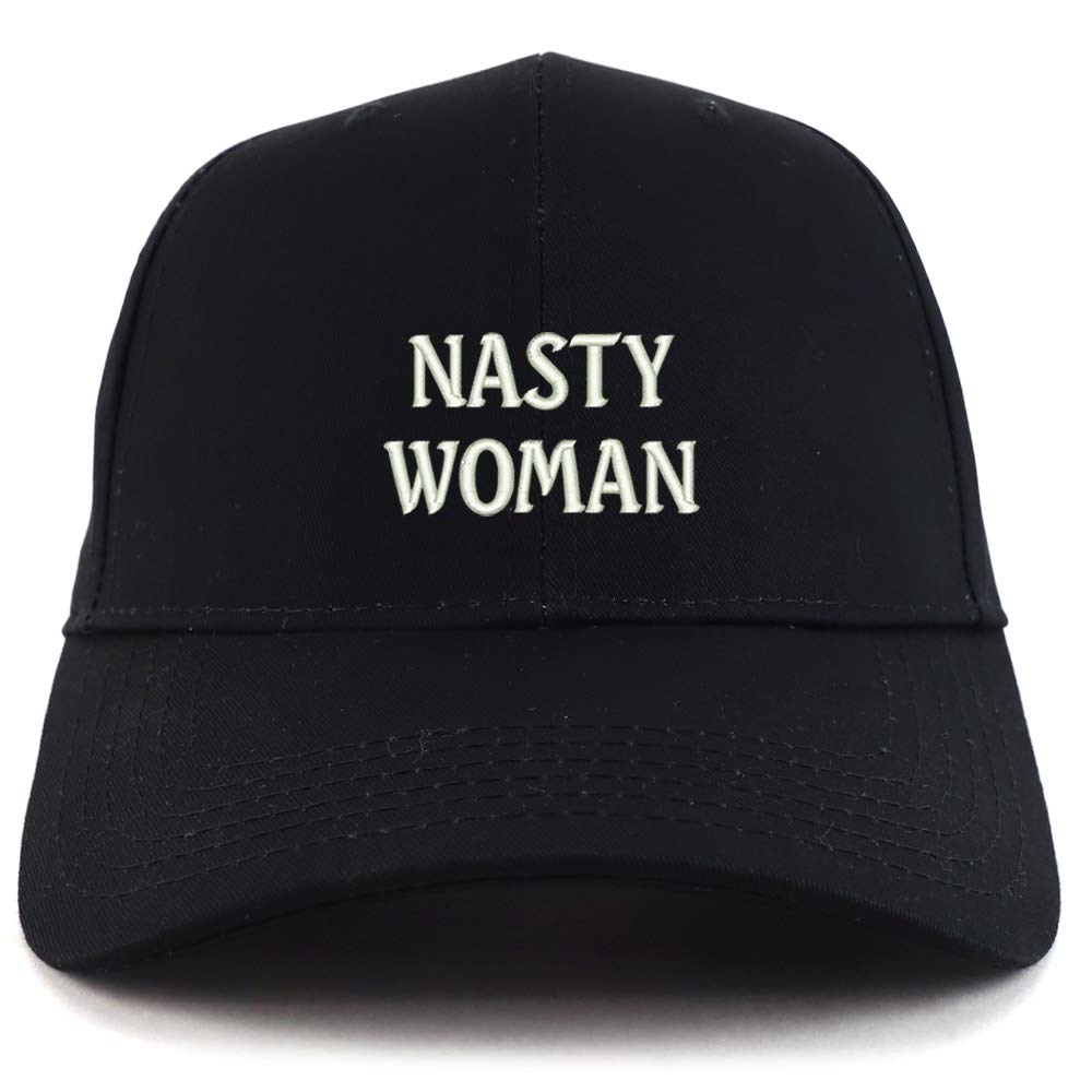 Trendy Apparel Shop Nasty Woman Embroidered Sturctured Baseball Cap