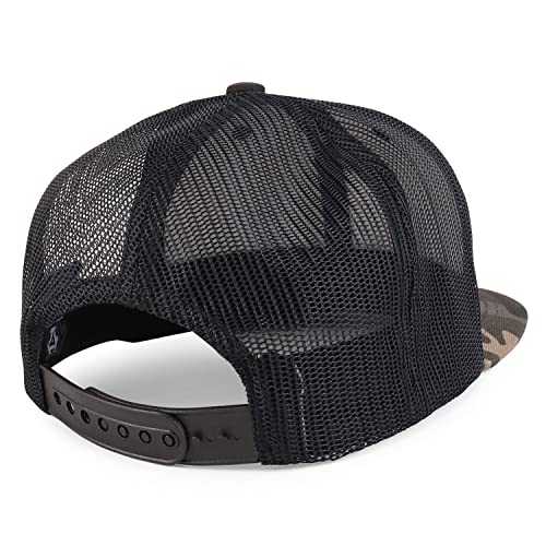 Trendy Apparel Shop Plain Solid Cotton Mesh Flatbill Snapback Cap