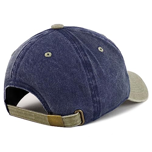 Trendy Apparel Shop Number 7 Patch Pigment Dyed Washed Baseball Cap
