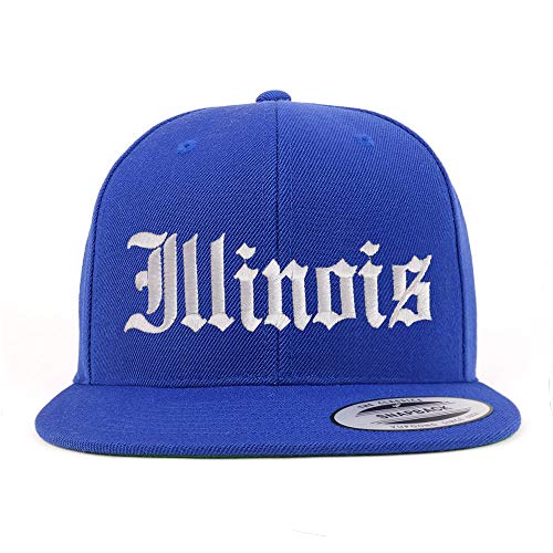 Trendy Apparel Shop Illinois State Old English Embroidered Flatbill Snapback