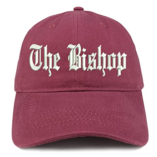 Trendy Apparel Shop The Bishop Old English Low Profile Soft Cotton Baseball Cap