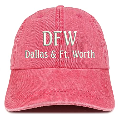 Trendy Apparel Shop DFW Dallas and Fort Worth Embroidered Pigment Dyed Washed Baseball Cap