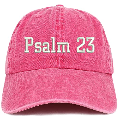 Trendy Apparel Shop Psalm 23 Washed Pigment Dyed Baseball Cap
