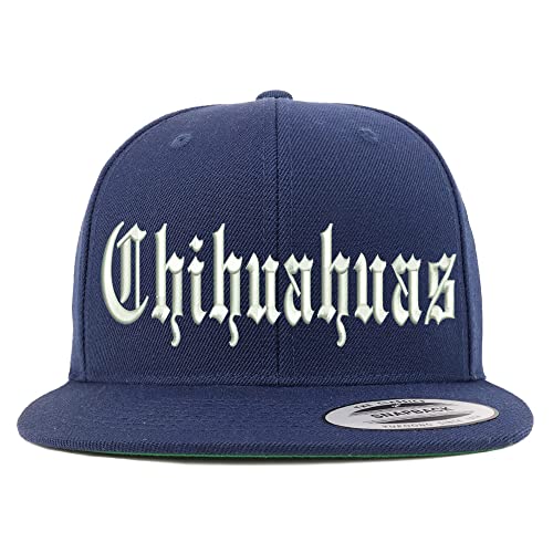 Trendy Apparel Shop Old English Chihuahuas Embroidered Flatbill Snapback
