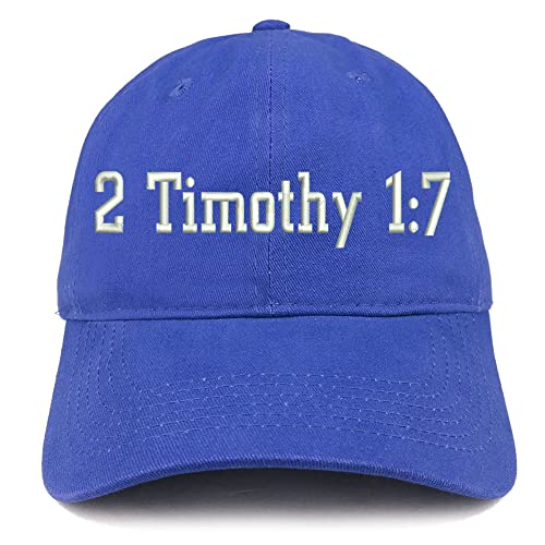 Trendy Apparel Shop 2 Timothy 1: 7 Low Profile Soft Cotton Baseball Cap