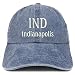 Trendy Apparel Shop IND Indianapolis Embroidered Pigment Dyed Washed Baseball Cap