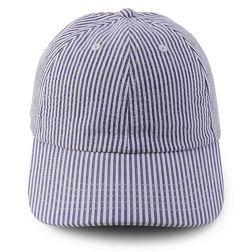 Trendy Apparel Shop Lightweight Unstructured Cotton Seersucker Baseball Cap