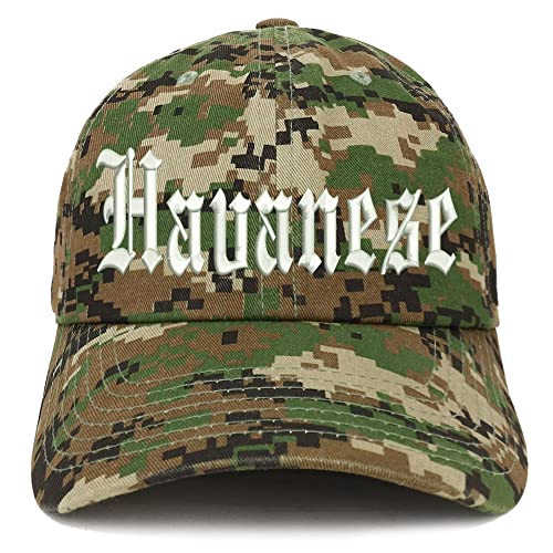 Trendy Apparel Shop Old English Havanese Low Profile Soft Cotton Baseball Cap