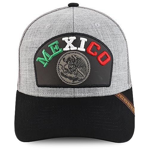 Trendy Apparel Shop Mexico 3D Patch Structured Mesh Snapback Baseball Cap