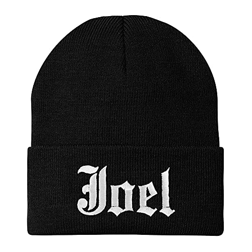 Trendy Apparel Shop Joel Old English Embroidered Long Cuff Beanie