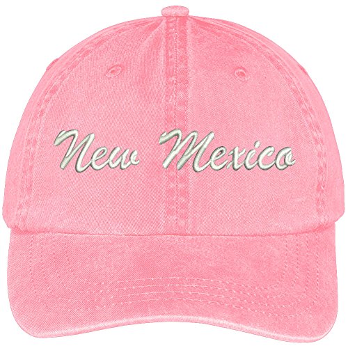 Trendy Apparel Shop New Mexico State Embroidered Low Profile Adjustable Cotton Cap