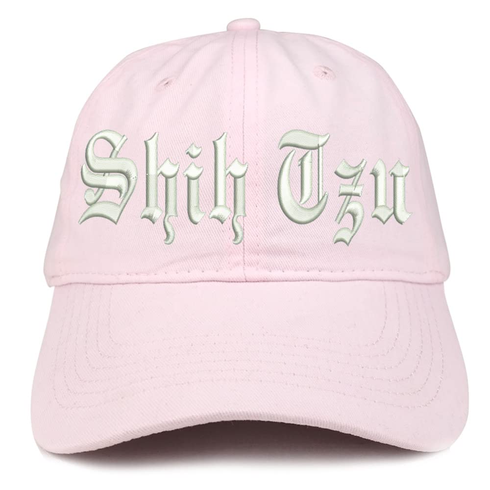 Trendy Apparel Shop Old English Shih Tzu Low Profile Soft Cotton Baseball Cap