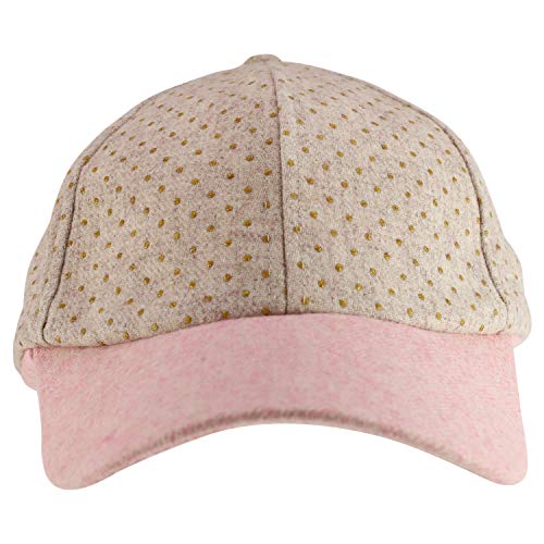 Trendy Apparel Shop Gold Glitter Dots Ear Flap Wool Baseball Cap