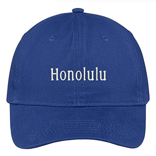 Trendy Apparel Shop Honolulu City Embroidered Low Profile 100% Cotton Adjustable Cap
