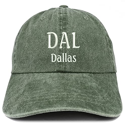 Trendy Apparel Shop DAL Dallas Embroidered Pigment Dyed Washed Baseball Cap