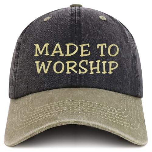 Trendy Apparel Shop Made to Worship Embroidered Pigment Dyed Cotton Baseball Cap