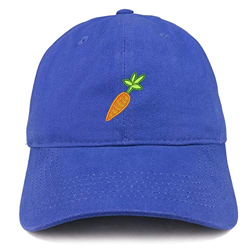 Trendy Apparel Shop Carrot Embroidered Soft Crown 100% Brushed Cotton Cap