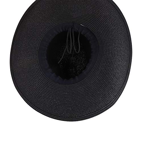Trendy Apparel Shop Women's Fedora Crown Ribbon Band Wide Brim Sun Hat