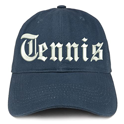 Trendy Apparel Shop Old English Tennis Low Profile Soft Cotton Baseball Cap