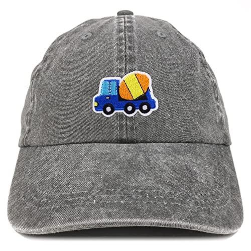 Trendy Apparel Shop Construction Truck Patch Pigment Dyed Washed Baseball Cap