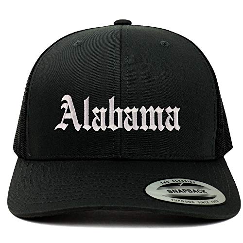 Trendy Apparel Shop Alabama State Old English 6 Panel Trucker Mesh Cap