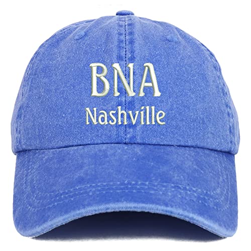 Trendy Apparel Shop BNA Nashville Embroidered Pigment Dyed Washed Baseball Cap