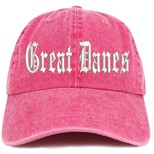 Trendy Apparel Shop Old English Great Danes Washed Pigment Dyed Baseball Cap