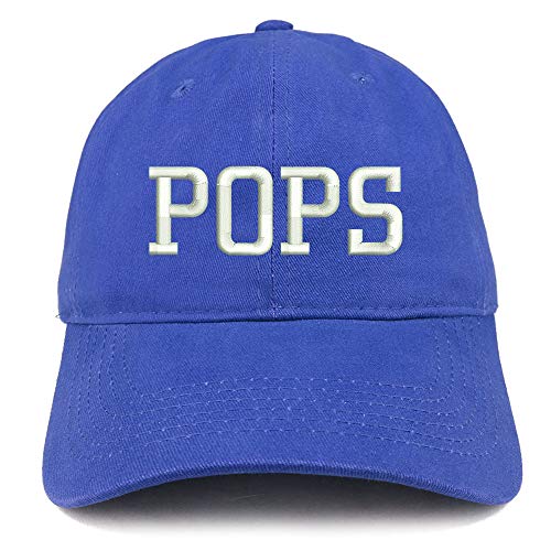 Trendy Apparel Shop POPS Embroidered Soft Crown 100% Brushed Cotton Cap