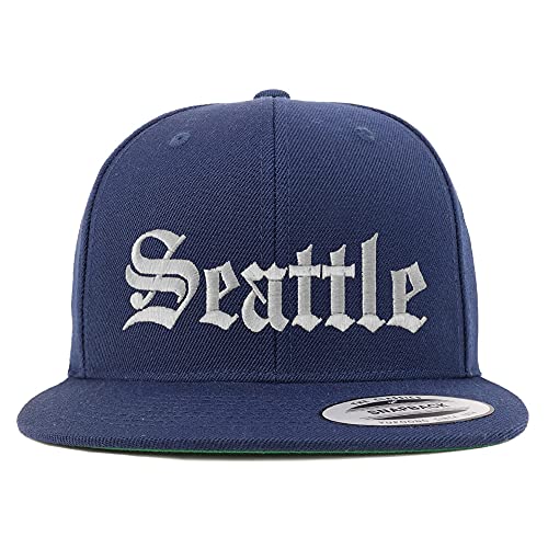 Trendy Apparel Shop Seattle Old English Embroidered Flatbill Snapback