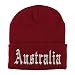 Trendy Apparel Shop Australia Old English Embroidered Long Cuff Beanie