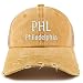 Trendy Apparel Shop PHL Philadelphia Embroidered Frayed Bill Trucker Mesh Back Cap