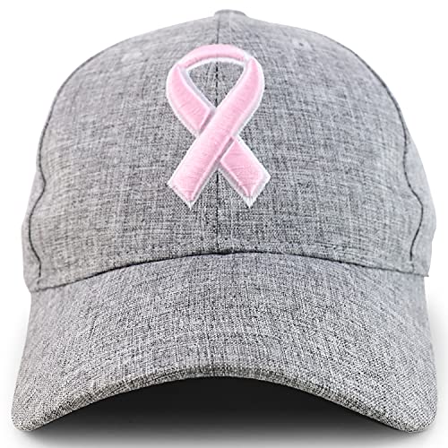 Trendy Apparel Shop Brest Cancer Awareness Pink Ribbon Structured Baseball Cap