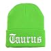 Trendy Apparel Shop Taurus Old English Embroidered Long Cuff Beanie